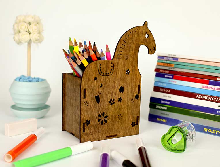 Horse-Shaped Pencil Holder | Animal Lover Gift for Kids | Photomart