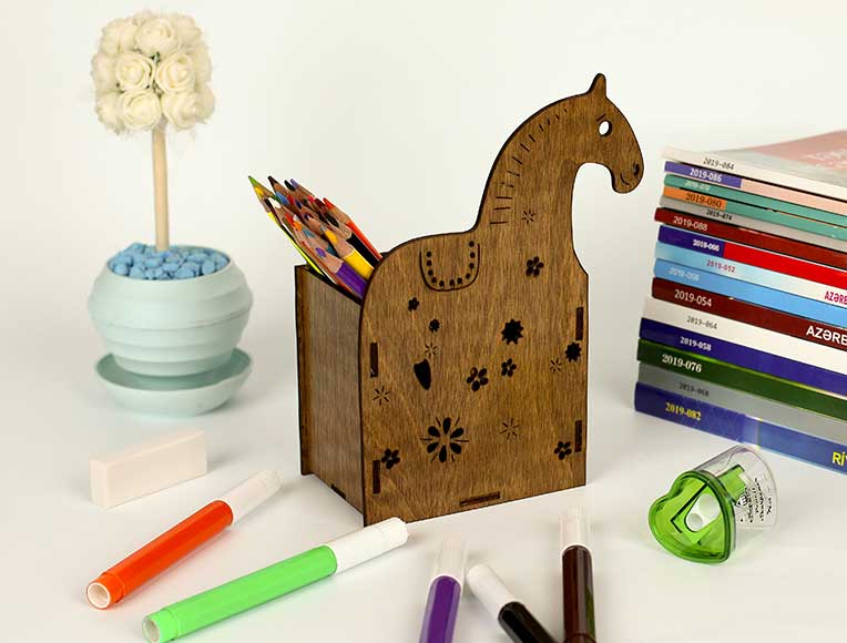Horse-Shaped Pencil Holder | Animal Lover Gift for Kids | Photomart