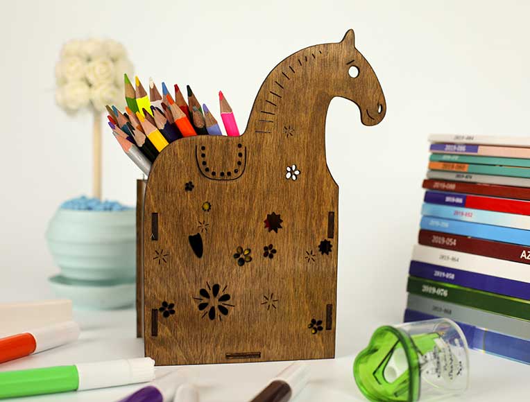 Horse-Shaped Pencil Holder | Animal Lover Gift for Kids | Photomart