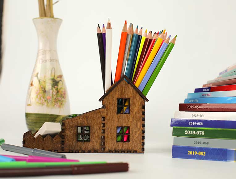 House-Shaped Pencil Holder | Creative Gift for Kids | Photomart