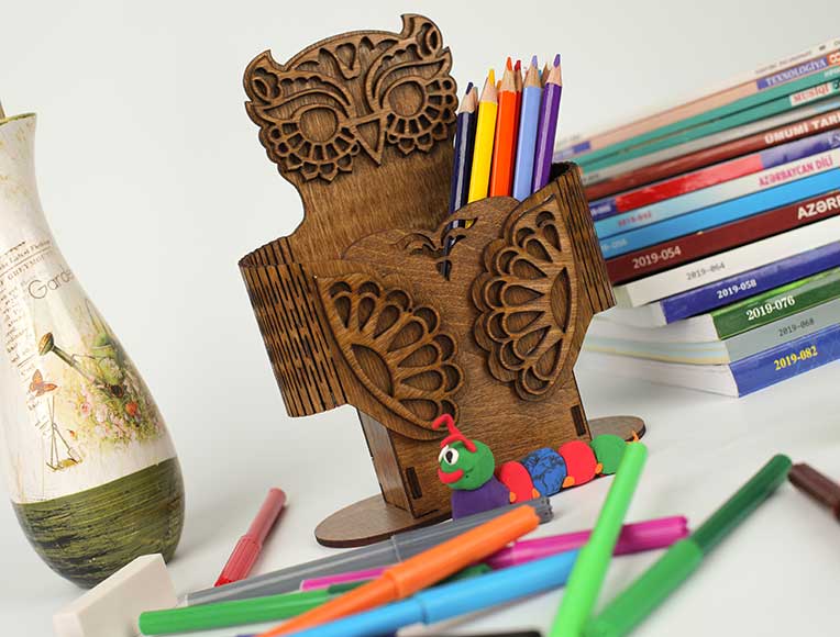 Owl-Shaped Pencil Holder | Smart Gift for Kids | Photomart