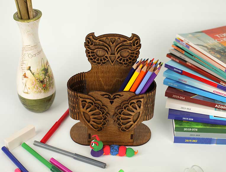 Owl-Shaped Pencil Holder | Smart Gift for Kids | Photomart