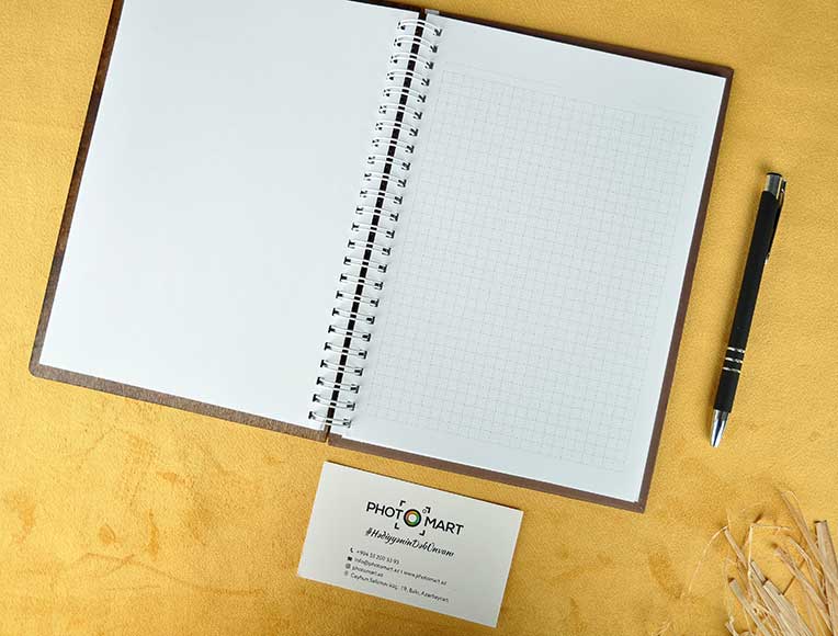 Ahşap Not Defteri | Kuş Tasarımlı Defter | Photomart.az
