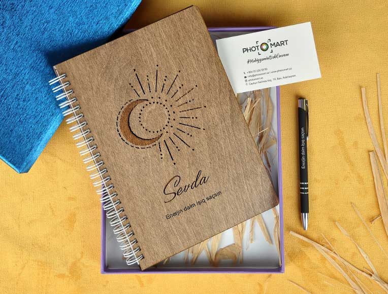 Wooden Notebook | Moonlight | Photomart.az