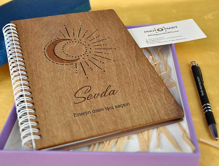 Wooden Notebook | Moonlight | Photomart.az