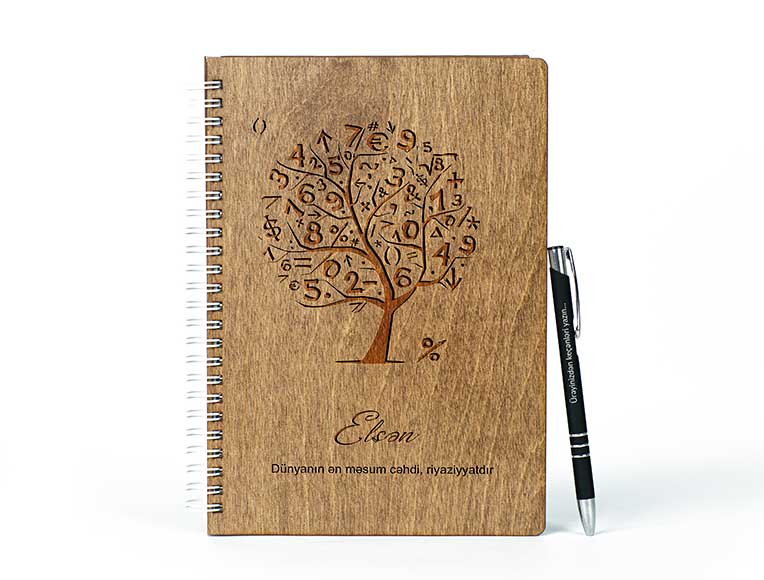 Wooden Notebook | Mathematic | Photomart.az